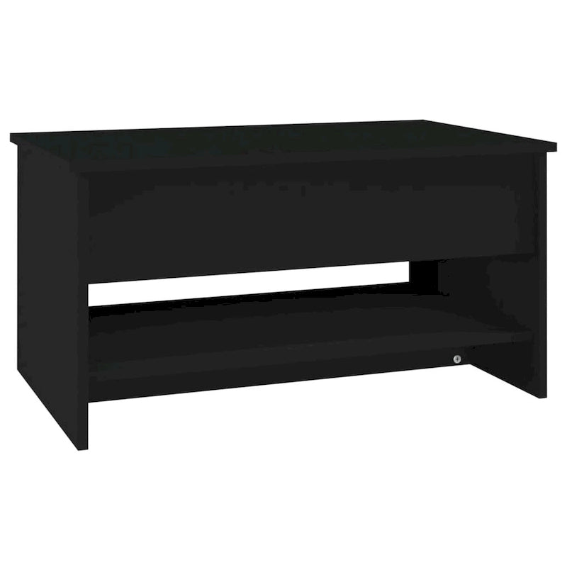 Table basse relevable, bout de canapé, table d'appoint, bois manufacturé - 80 x 50 x 42,4 cm