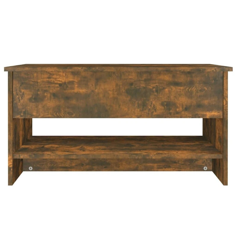 Table basse relevable, bout de canapé, table d'appoint, bois manufacturé - 80 x 50 x 42,4 cm