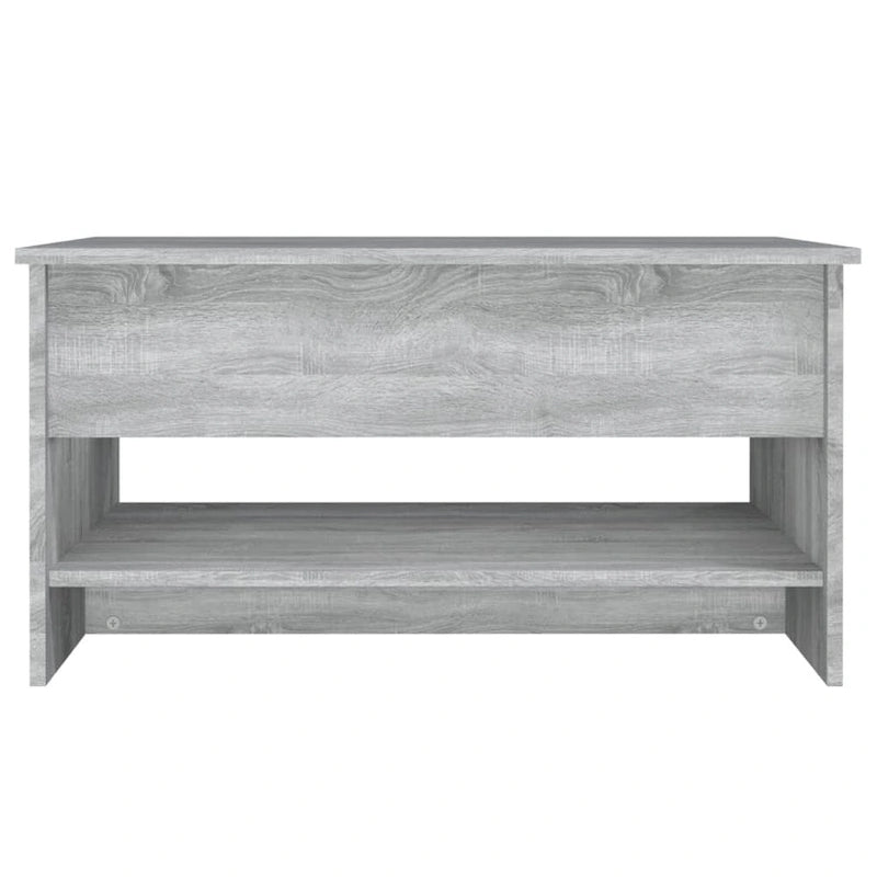 Table basse relevable, bout de canapé, table d'appoint, bois manufacturé - 80 x 50 x 42,4 cm