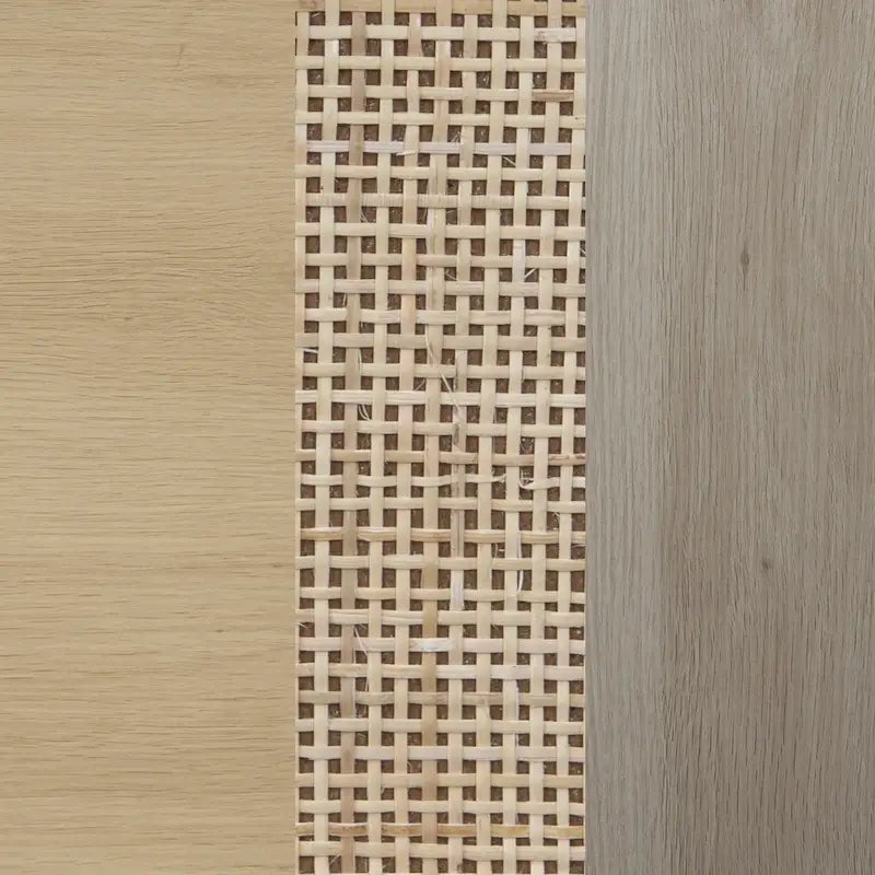 Meuble de rangement bohème pour entrée ou buffet de cuisine, meuble TV ou meuble d'appoint en rotin avec pieds en métal