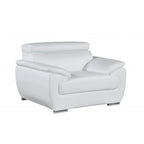 Fauteuil et demi en cuir véritable - 38