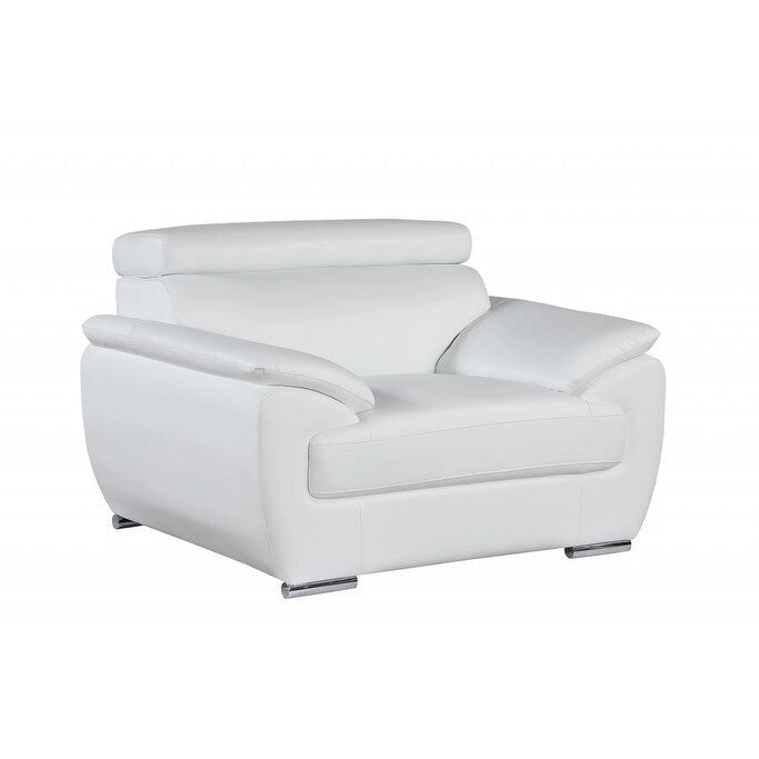 Fauteuil et demi en cuir véritable - 38
