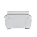 Fauteuil et demi en cuir véritable - 38