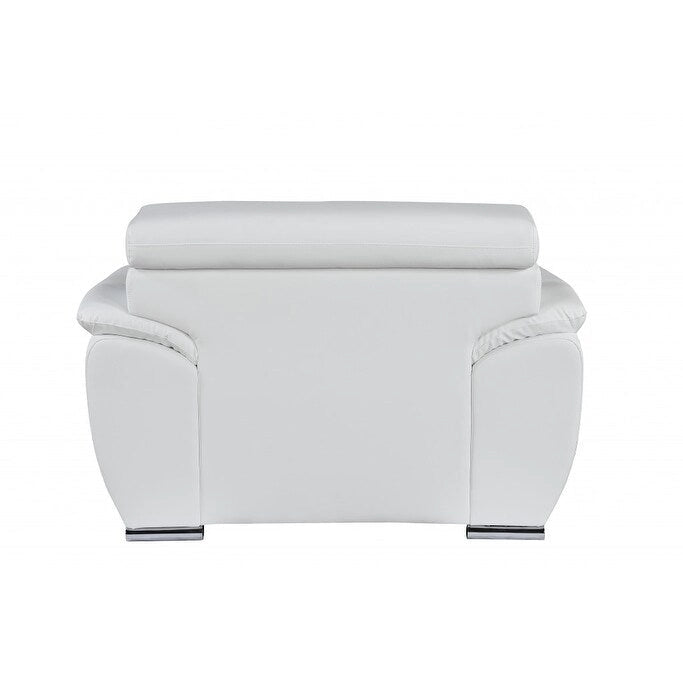 Fauteuil et demi en cuir véritable - 38