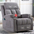Fauteuil inclinable de massage avec chauffage et vibrations, canapé manuel