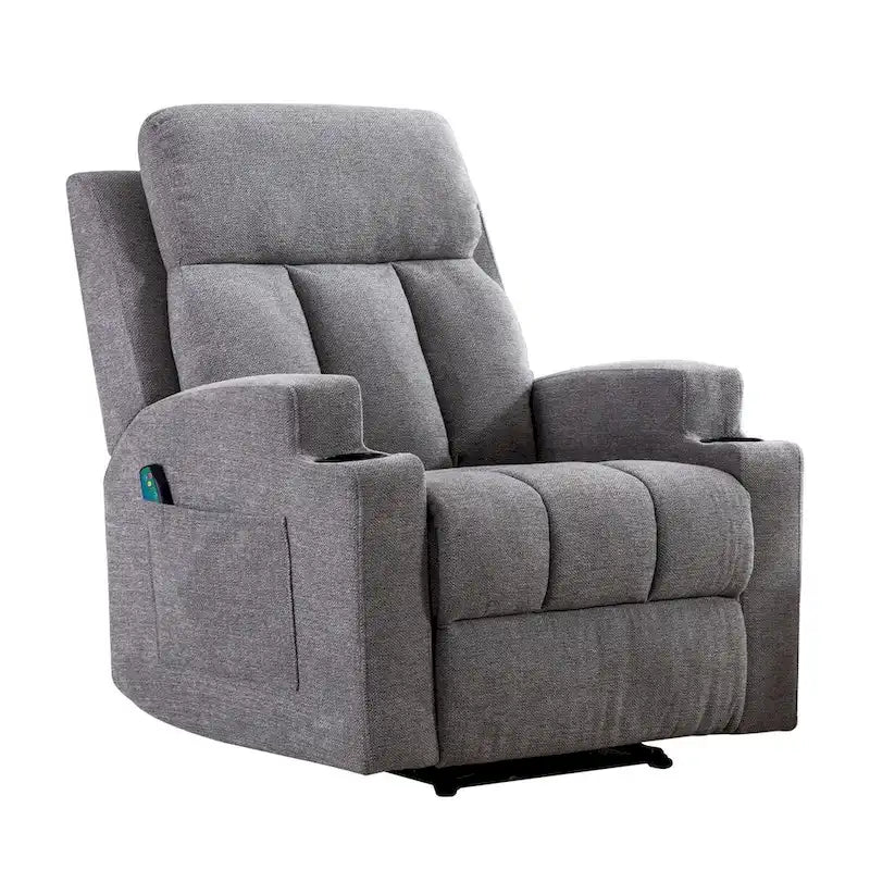 Fauteuil inclinable de massage avec chauffage et vibrations, canapé manuel