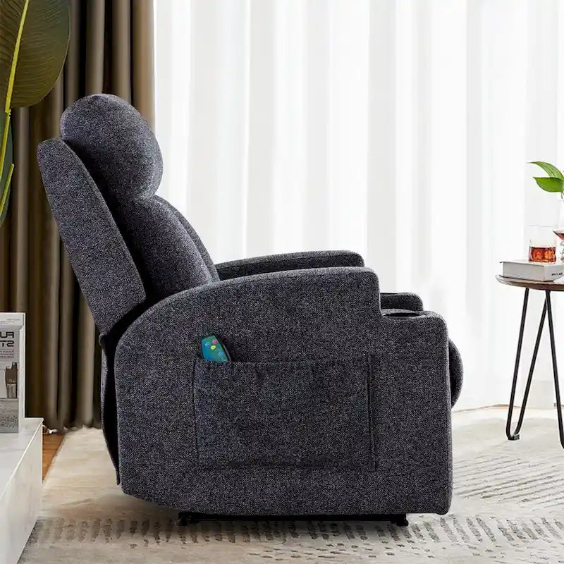 Fauteuil inclinable de massage avec chauffage et vibrations, canapé manuel