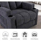 Fauteuil inclinable de massage avec chauffage et vibrations, canapé manuel