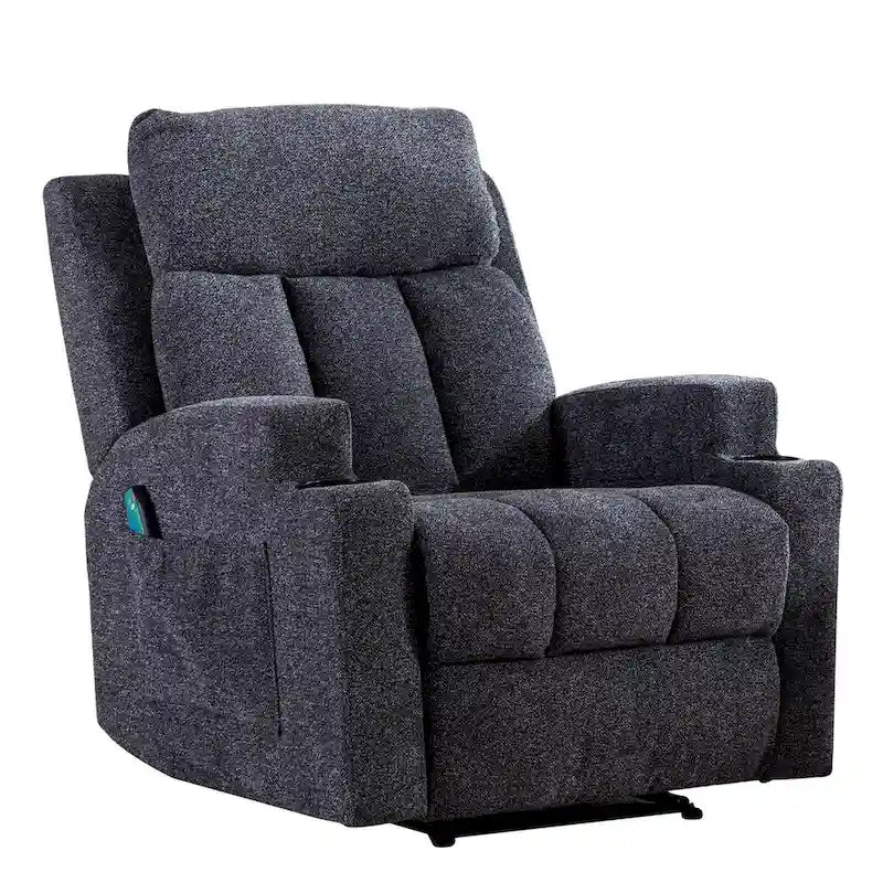 Fauteuil inclinable de massage avec chauffage et vibrations, canapé manuel