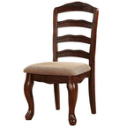 Ensemble de salle à manger 7 pièces en bois brun traditionnel avec rallonge