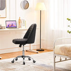 Chaise de bureau mi-hauteur en similicuir, sans accoudoirs, moderne et capitonnée