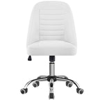 Chaise de bureau mi-hauteur en similicuir, sans accoudoirs, moderne et capitonnée
