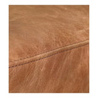 Fauteuil club industriel en cuir cappuccino et fer