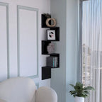 Étagère d'angle, design mural moderne avec étagères multiples