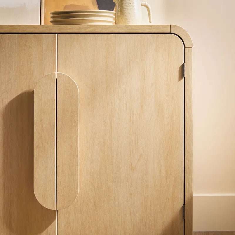 Buffet moderne de 64 pouces avec bords arrondis
