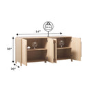 Buffet moderne de 64 pouces avec bords arrondis