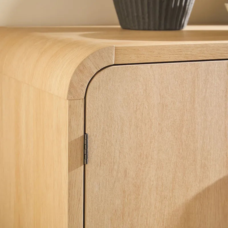 Buffet moderne de 64 pouces avec bords arrondis