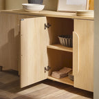 Buffet moderne de 64 pouces avec bords arrondis