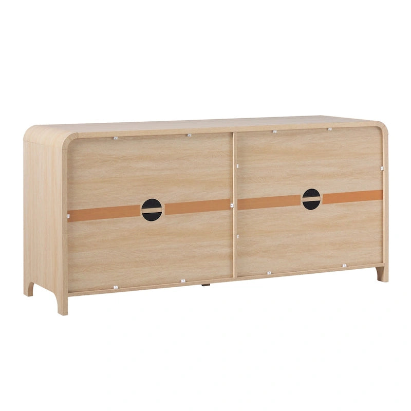 Buffet moderne de 64 pouces avec bords arrondis