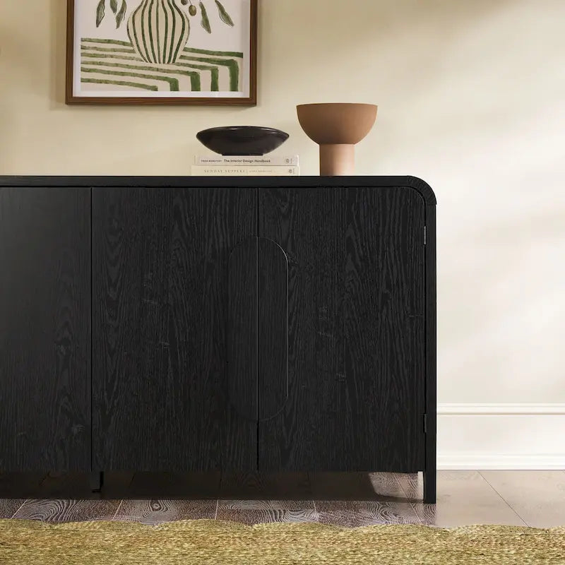 Buffet moderne de 64 pouces avec bords arrondis