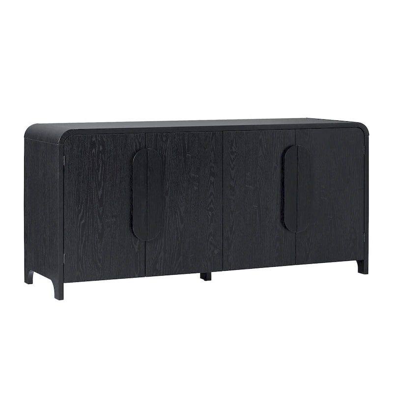 Buffet moderne de 64 pouces avec bords arrondis