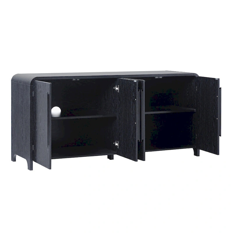 Buffet moderne de 64 pouces avec bords arrondis